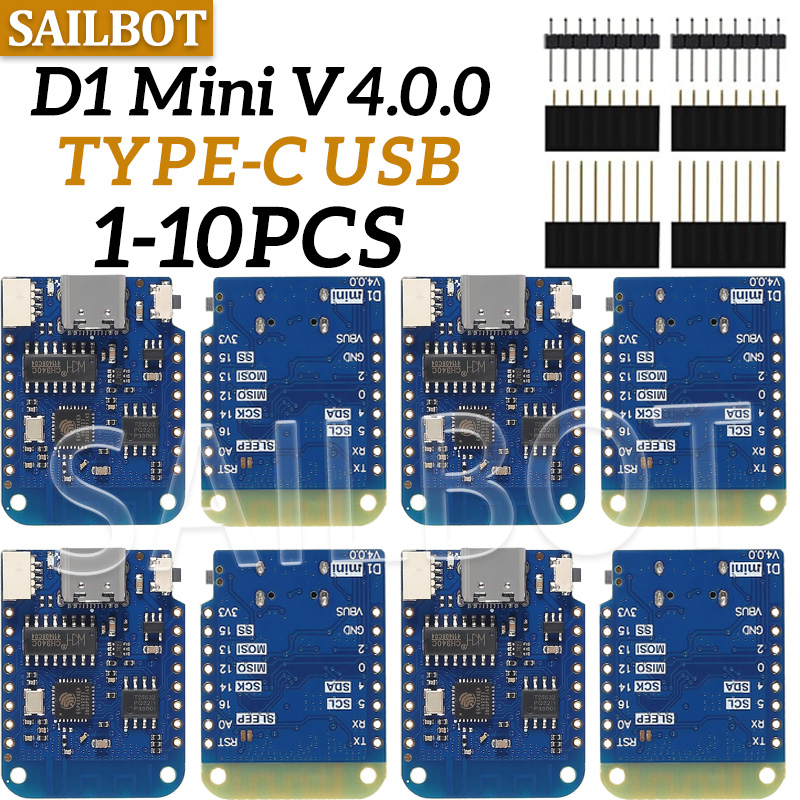 1-10PCS WeMos D1 Mini ESP8266  - огляд і ціна Esp8266 Nodemcu Board